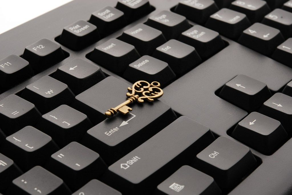 Keyboard with key
